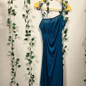 Vintage Dark Turquoise hi-low dress